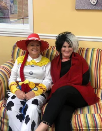Sumlar Therapy Services, Inc staff dressed up for Halloween