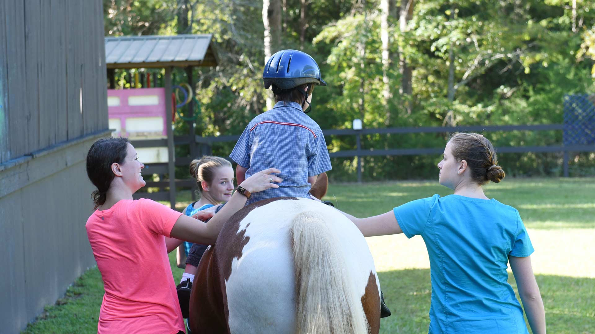 Horseback riding therapy at Sumlar Therapy Services, Inc